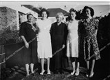 Katy Low, Gladys (Sella) Low, Annie Macallan Low (nee Macallan), Noelle Barclay, Dorothy Low
